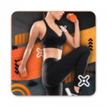 female fitness android application logo